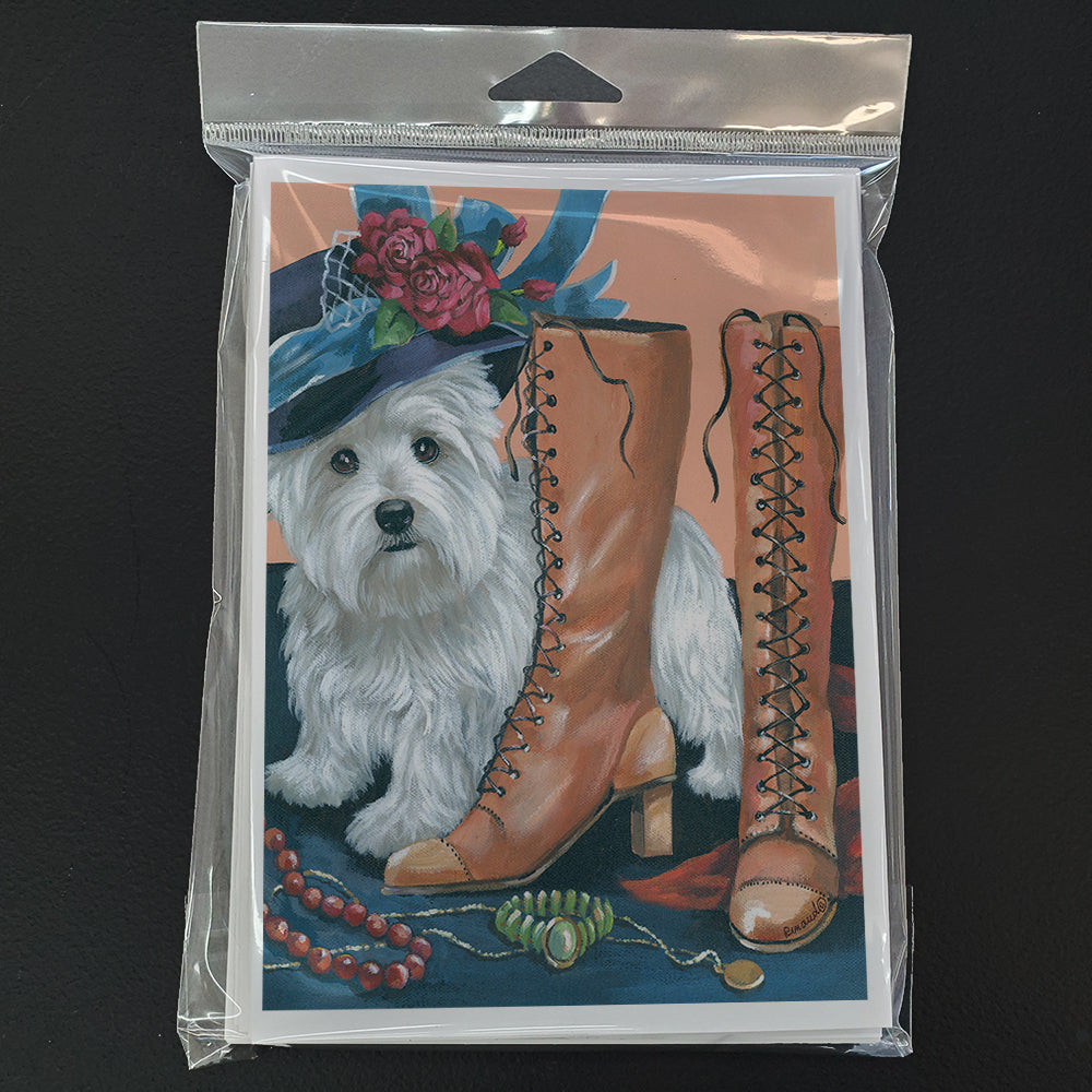 Westie in Moms Closet Greeting Cards and Envelopes Pack of 8 Image 1