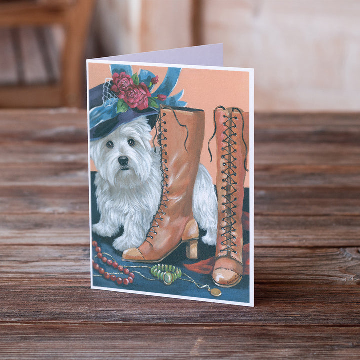 Westie in Moms Closet Greeting Cards and Envelopes Pack of 8 Image 2