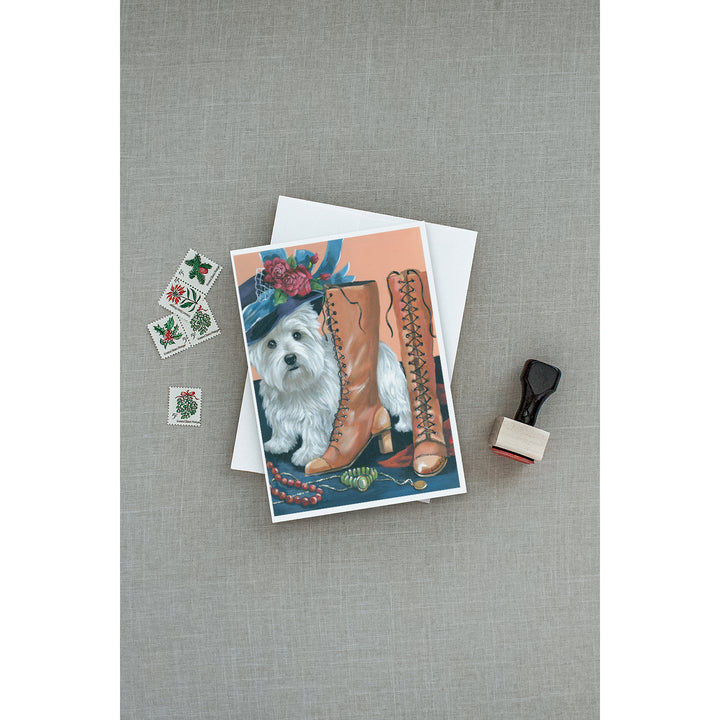 Westie in Moms Closet Greeting Cards and Envelopes Pack of 8 Image 3