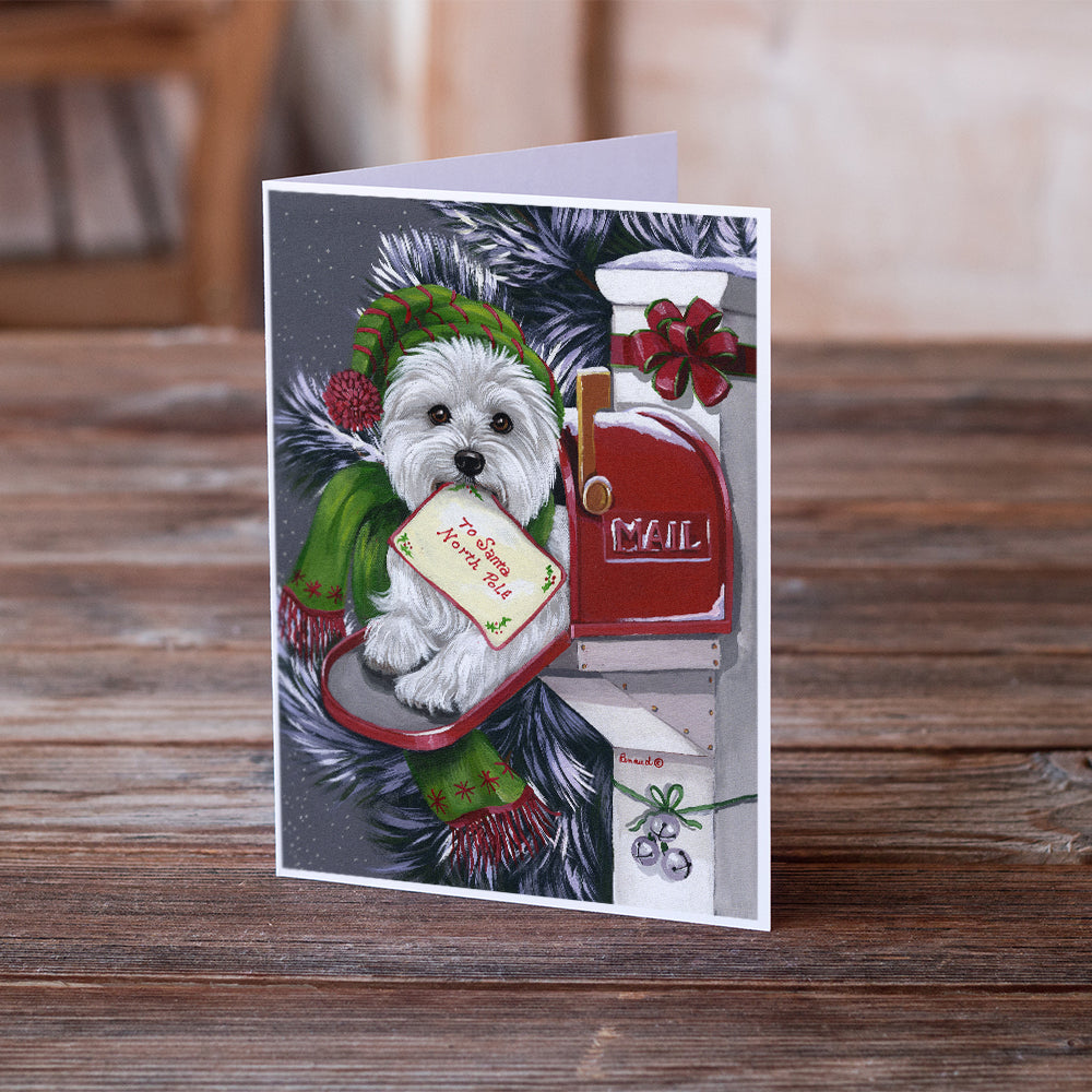 Westie Christmas Letter to Santa Greeting Cards and Envelopes Pack of 8 Image 2