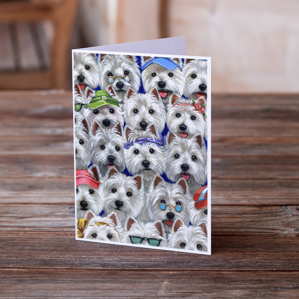 Westie Many Faces Greeting Cards and Envelopes Pack of 8 Image 2