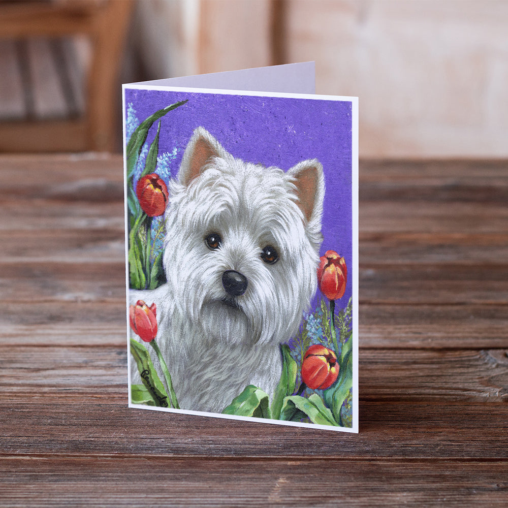 Westie Paradise Greeting Cards and Envelopes Pack of 8 Image 2