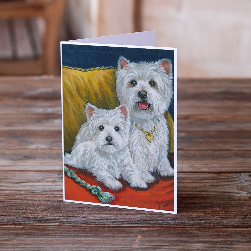 Westie Mom and Pup Greeting Cards and Envelopes Pack of 8 Image 2