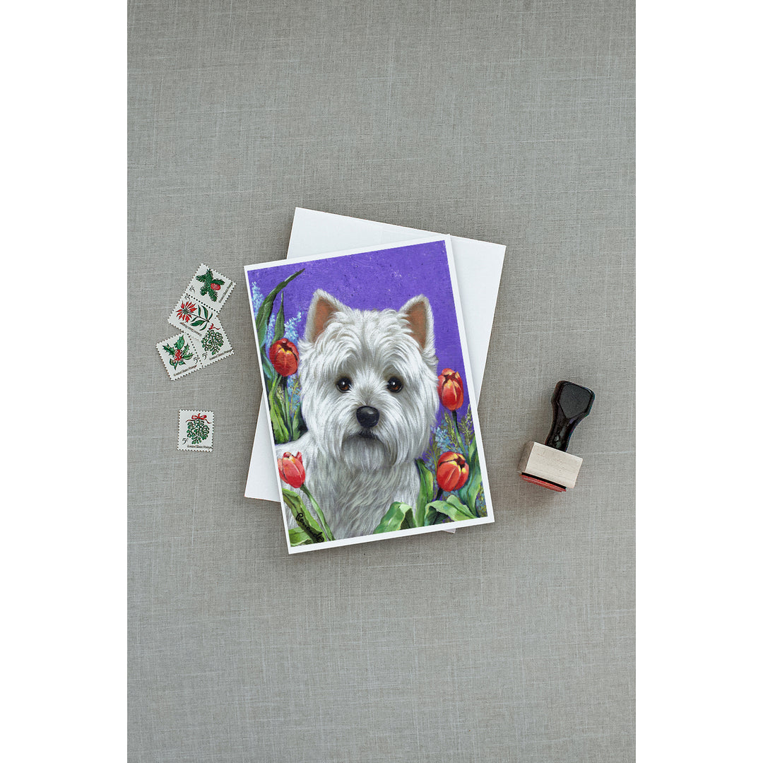 Westie Paradise Greeting Cards and Envelopes Pack of 8 Image 3