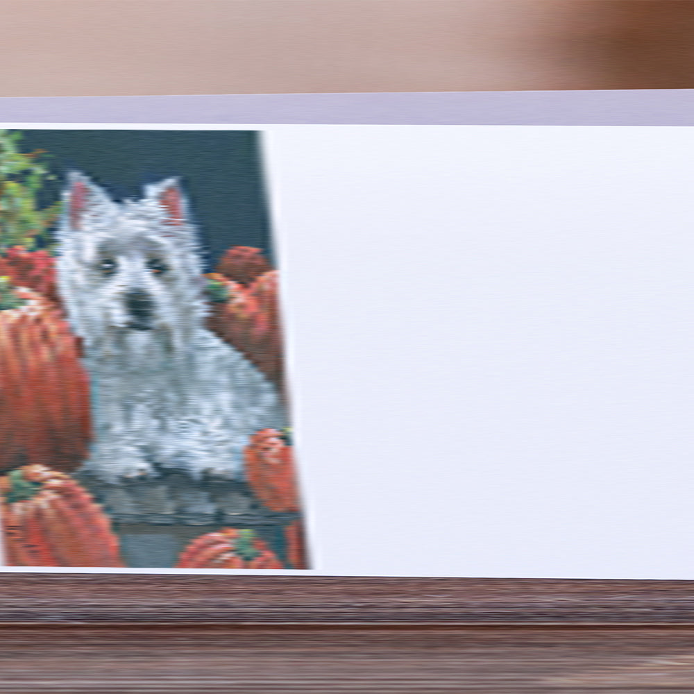 Westie Pumpkins Greeting Cards and Envelopes Pack of 8 Image 2