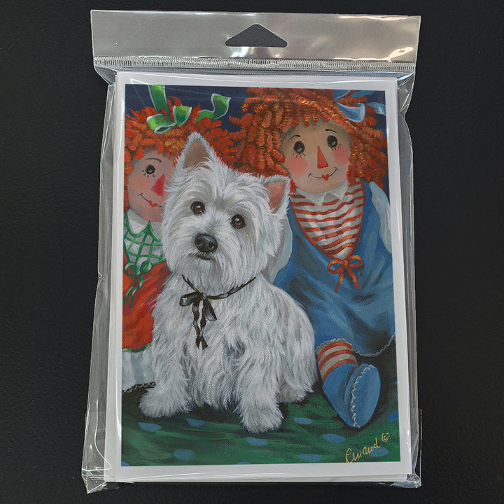 Westie Ragdoll Greeting Cards and Envelopes Pack of 8 Image 1