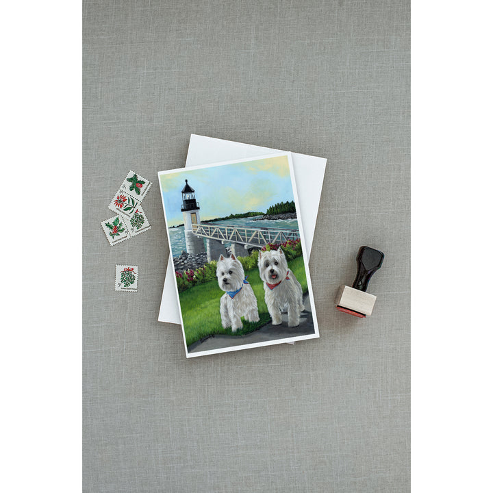 Westie Schooner and Annie Greeting Cards and Envelopes Pack of 8 Image 3