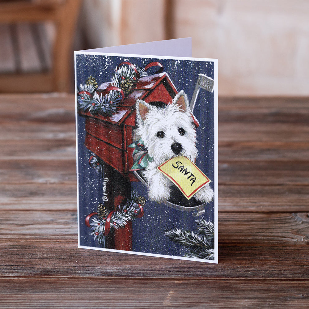 Westie Zoes Christmas List Greeting Cards and Envelopes Pack of 8 Image 2