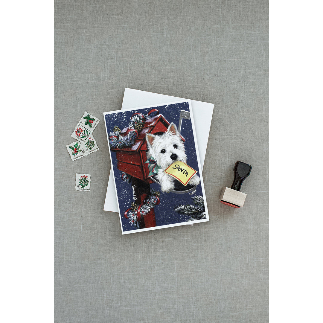 Westie Zoes Christmas List Greeting Cards and Envelopes Pack of 8 Image 3