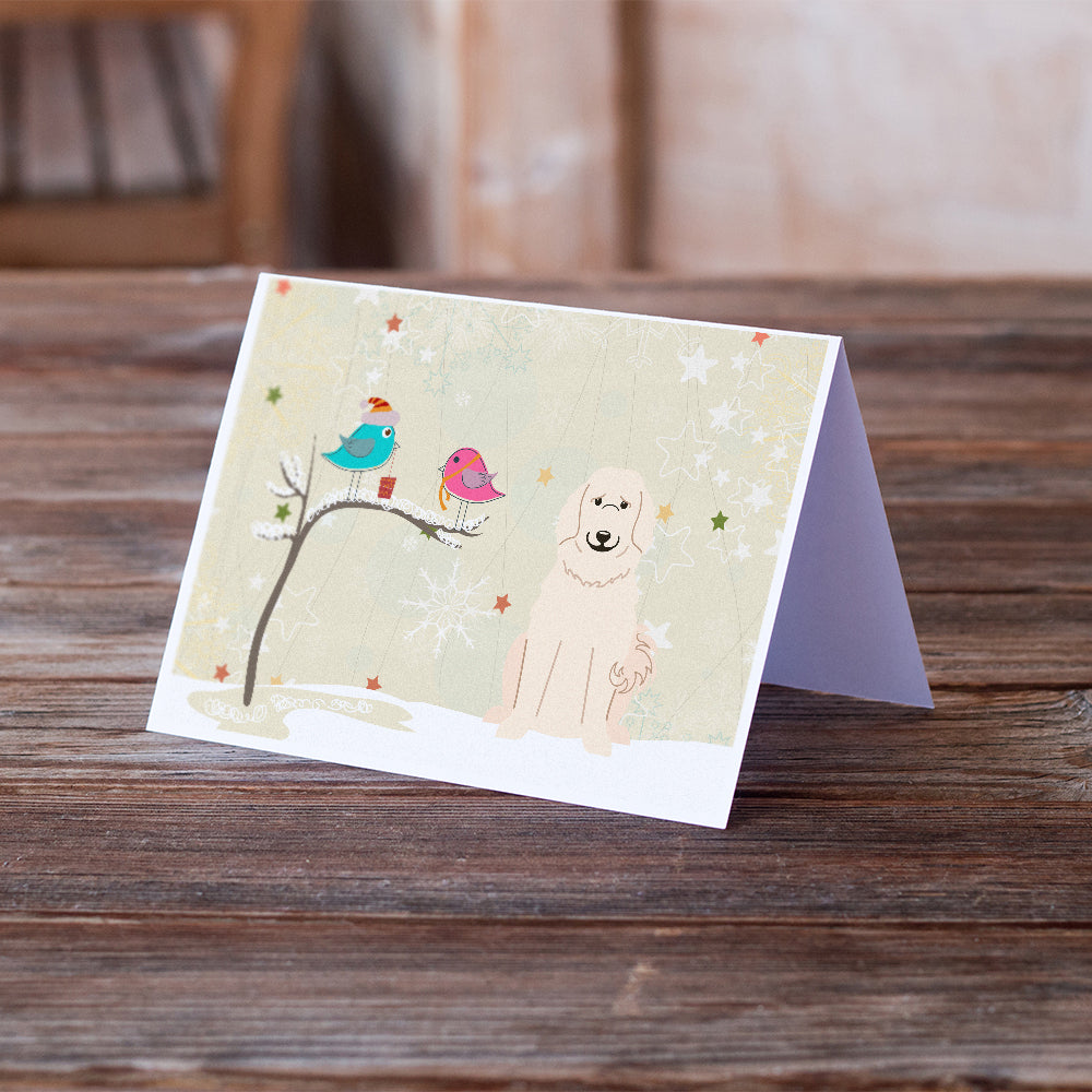 Christmas Presents between Friends Great Pyrenees Greeting Cards and Envelopes Pack of 8 Image 2