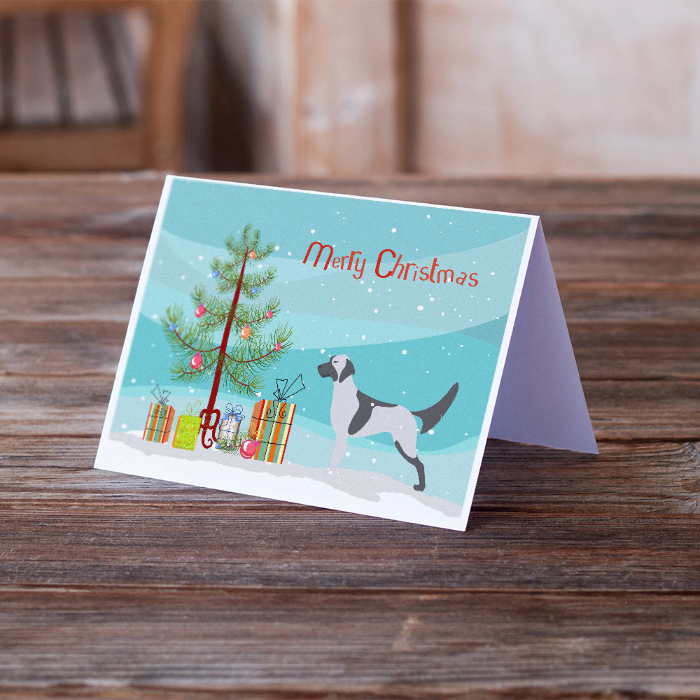 English Setter Merry Christmas Tree Greeting Cards and Envelopes Pack of 8 Image 2