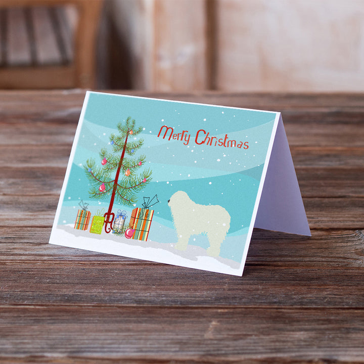 Komondor Merry Christmas Tree Greeting Cards and Envelopes Pack of 8 Image 2