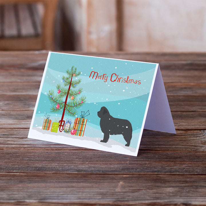 Newfoundland Merry Christmas Tree Greeting Cards and Envelopes Pack of 8 Image 2