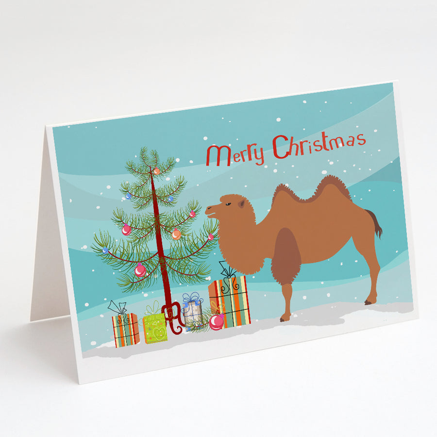 Bactrian Camel Christmas Greeting Cards and Envelopes Pack of 8 Image 1