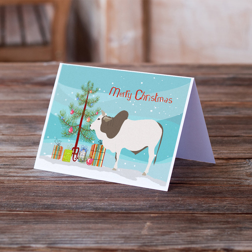 Malvi Cow Christmas Greeting Cards and Envelopes Pack of 8 Image 2