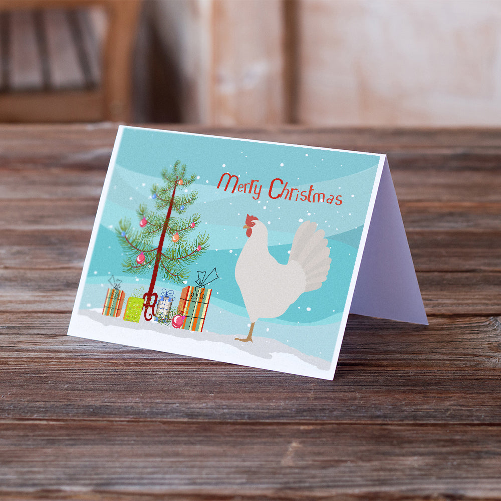 Leghorn Chicken Christmas Greeting Cards and Envelopes Pack of 8 Image 2