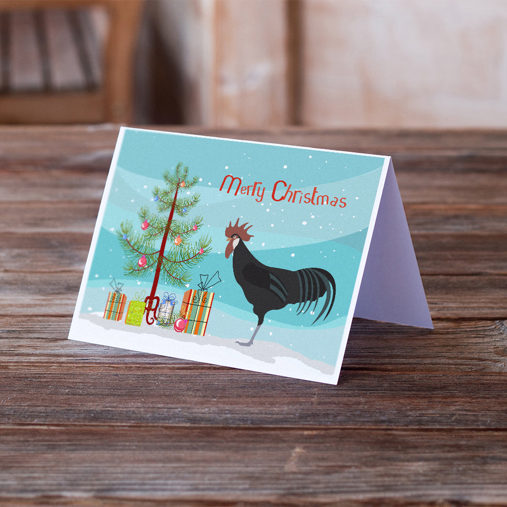 Minorca Ctalalan Chicken Christmas Greeting Cards and Envelopes Pack of 8 Image 2