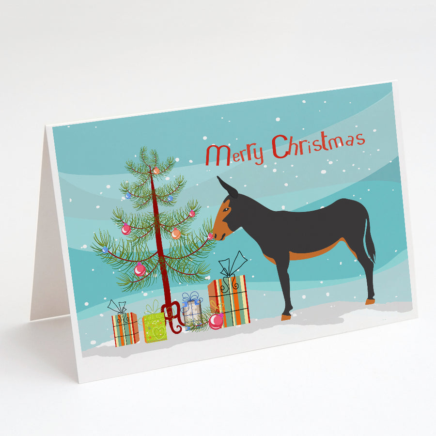 Catalan Donkey Christmas Greeting Cards and Envelopes Pack of 8 Image 1