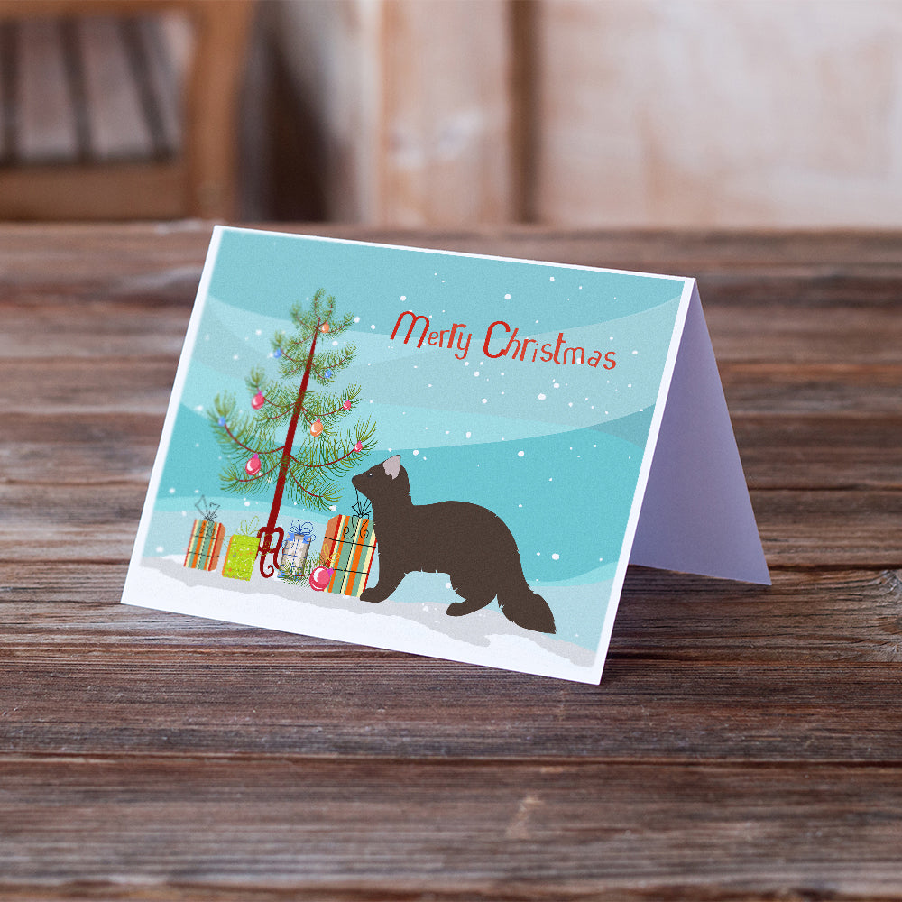 Sable Marten Christmas Greeting Cards and Envelopes Pack of 8 Image 2