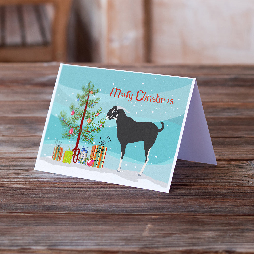 Black Bengal Goat Christmas Greeting Cards and Envelopes Pack of 8 Image 2