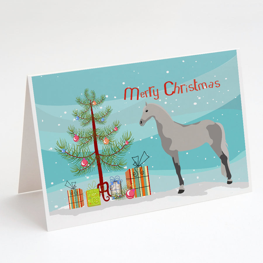 Orlov Trotter Horse Christmas Greeting Cards and Envelopes Pack of 8 Image 1