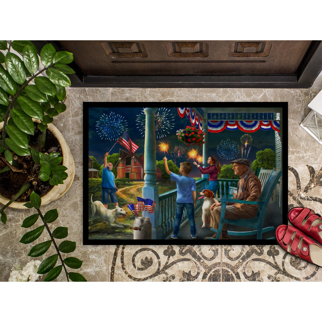 4th of July at Grandpas USA Indoor or Outdoor Mat 24x36 Image 3