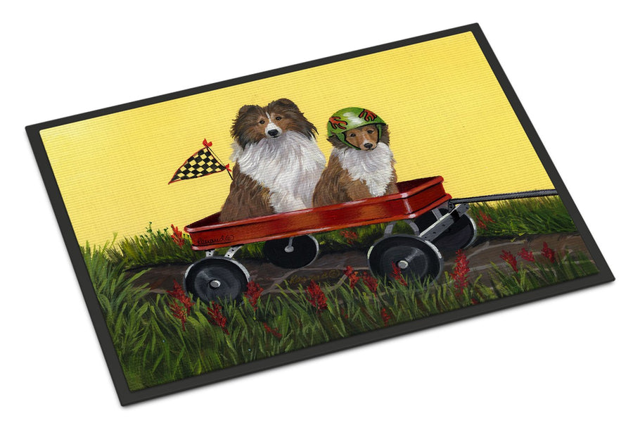 Sheltie Sheepdog Express Indoor or Outdoor Mat 18x27 Image 1