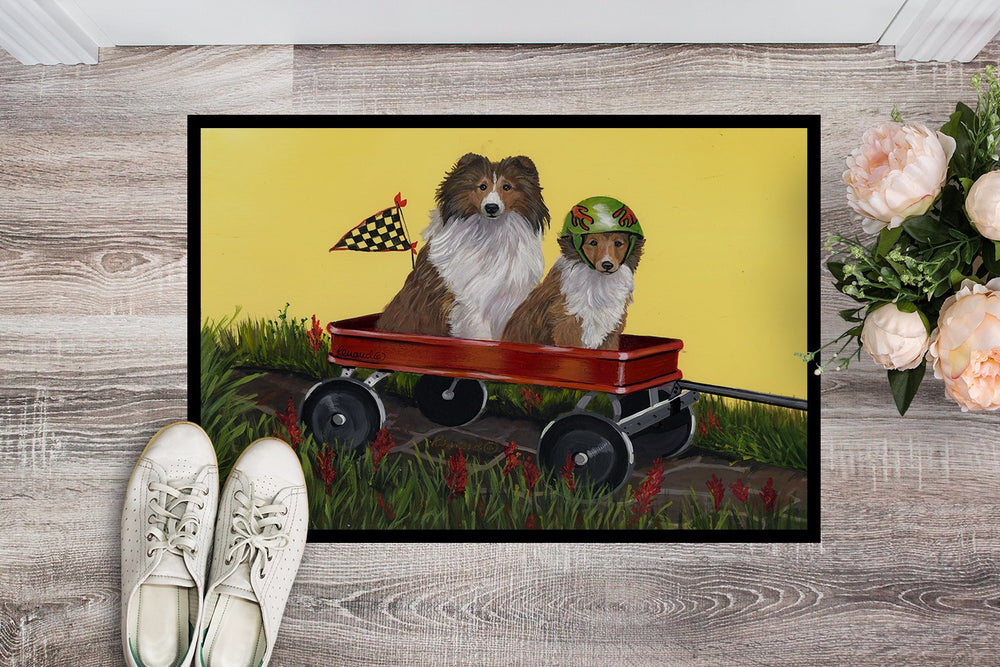 Sheltie Sheepdog Express Indoor or Outdoor Mat 18x27 Image 2