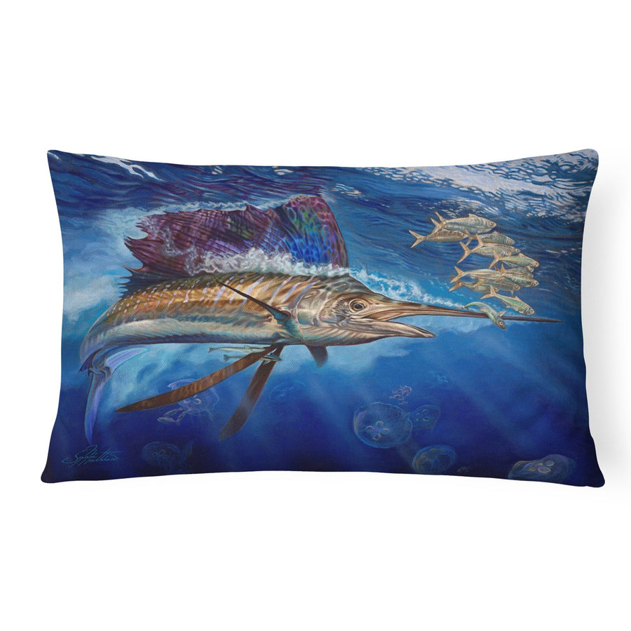 Majesty Sailfish Canvas Fabric Decorative Pillow Image 1