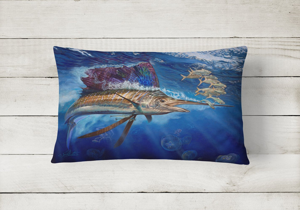 Majesty Sailfish Canvas Fabric Decorative Pillow Image 2