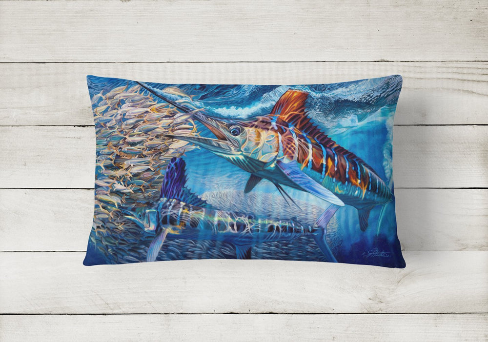 White Night White Marlin Canvas Fabric Decorative Pillow Image 2