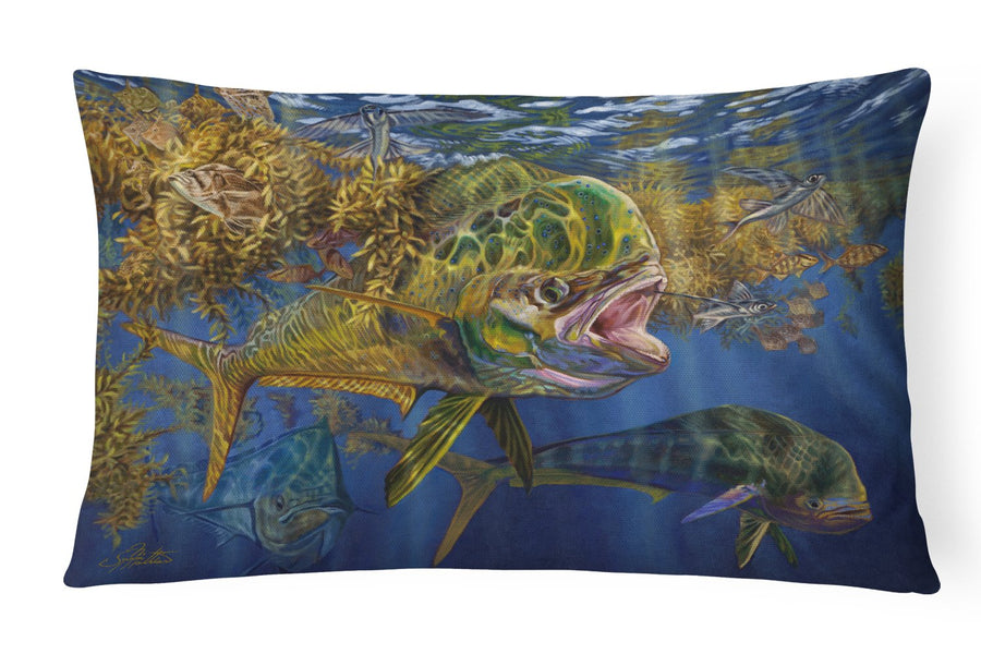 Seaweed Salad Mahi Canvas Fabric Decorative Pillow Image 1