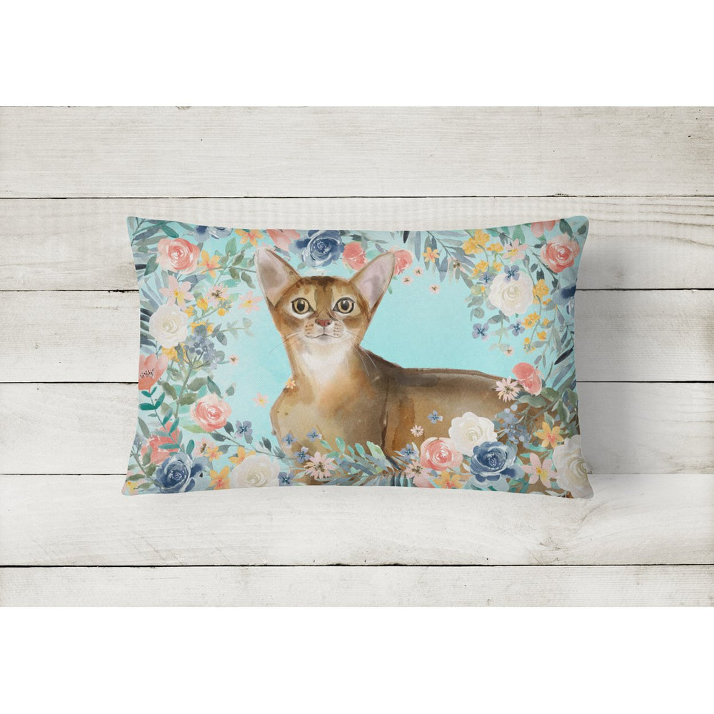 Abyssinian Spring Flowers Canvas Fabric Decorative Pillow Image 2