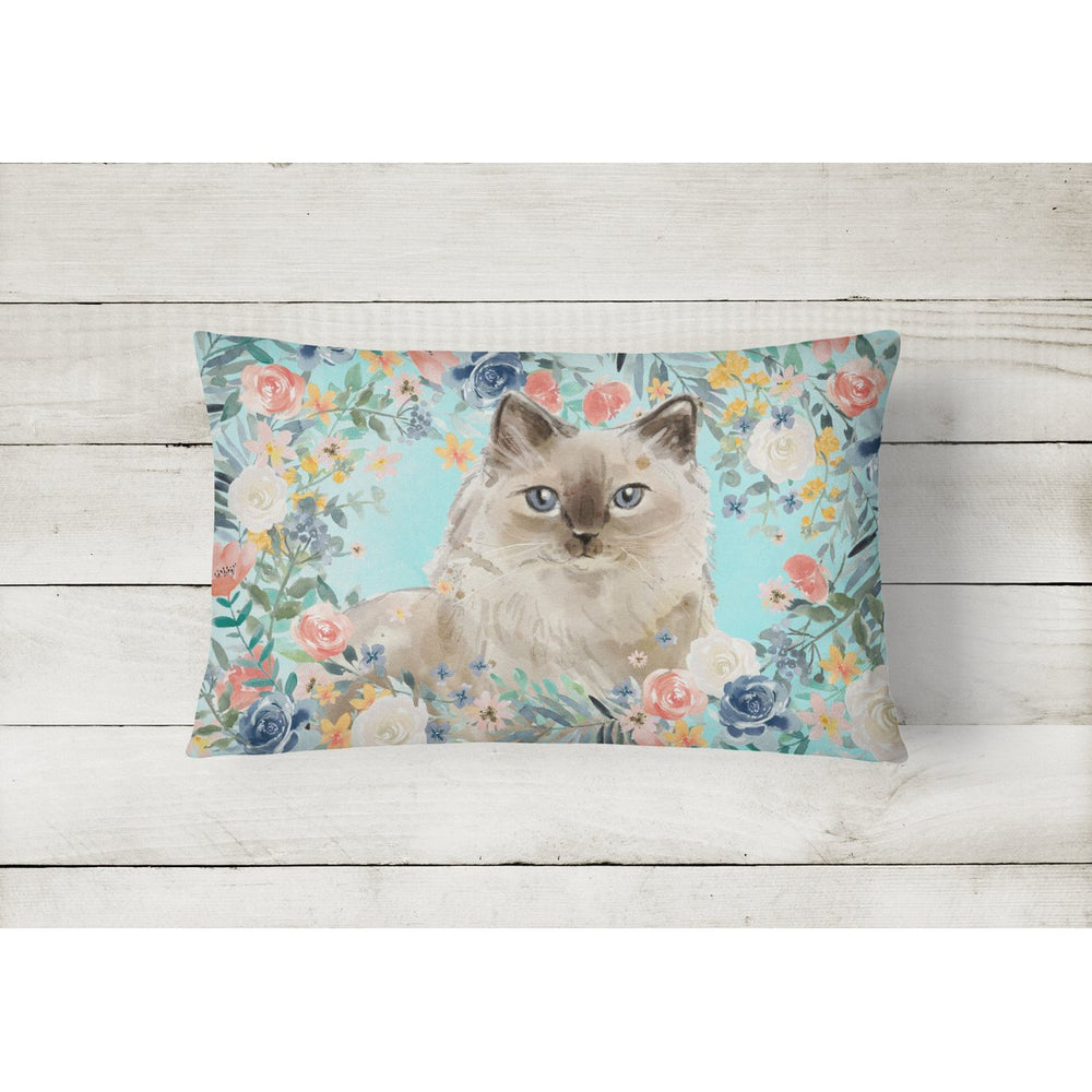 Ragdoll Spring Flowers Canvas Fabric Decorative Pillow Image 2