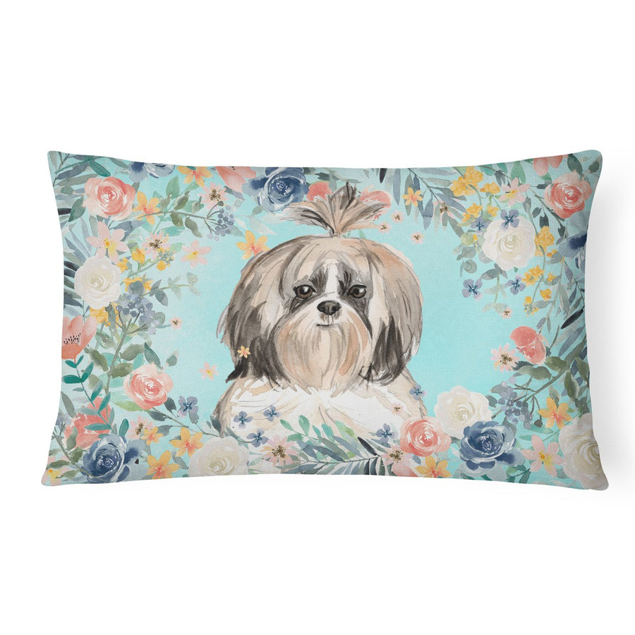 Shih Tzu Canvas Fabric Decorative Pillow Image 1