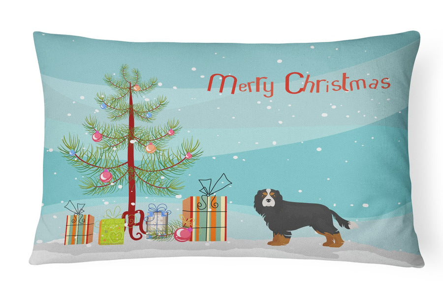 Cavalier King Charles Spaniel Tricolor Christmas Tree Canvas Fabric Decorative Pillow Image 1