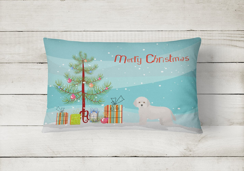 Cyprus Poodle Christmas Tree Canvas Fabric Decorative Pillow Image 2