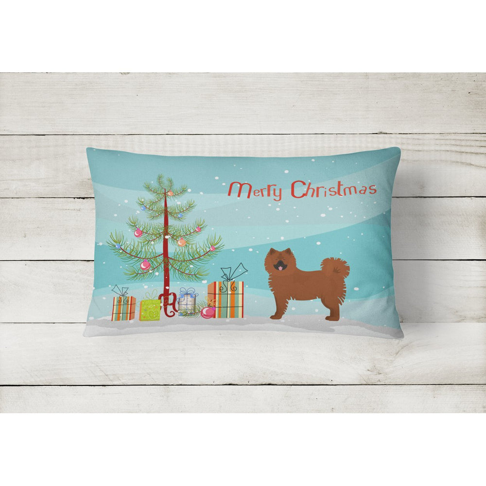 Eurasier or Eurasian dog Christmas Tree Canvas Fabric Decorative Pillow Image 2