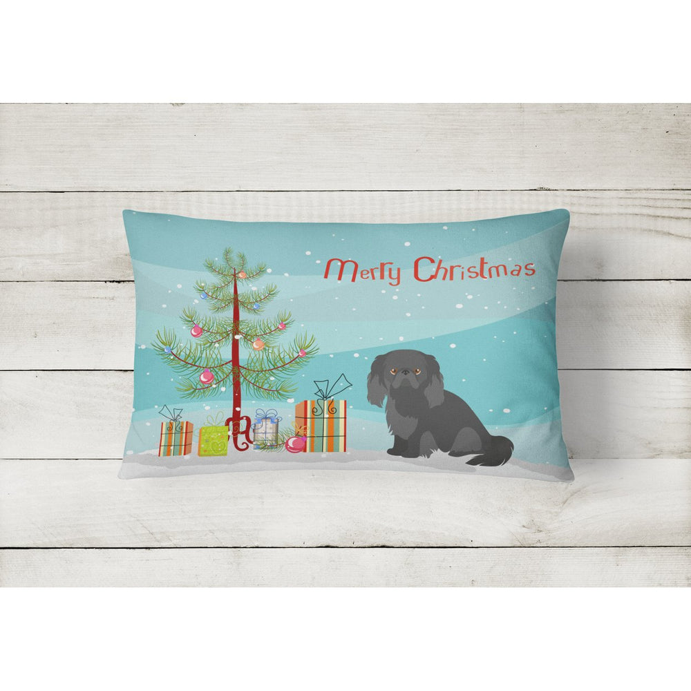 Pekingese Christmas Tree Canvas Fabric Decorative Pillow Image 2