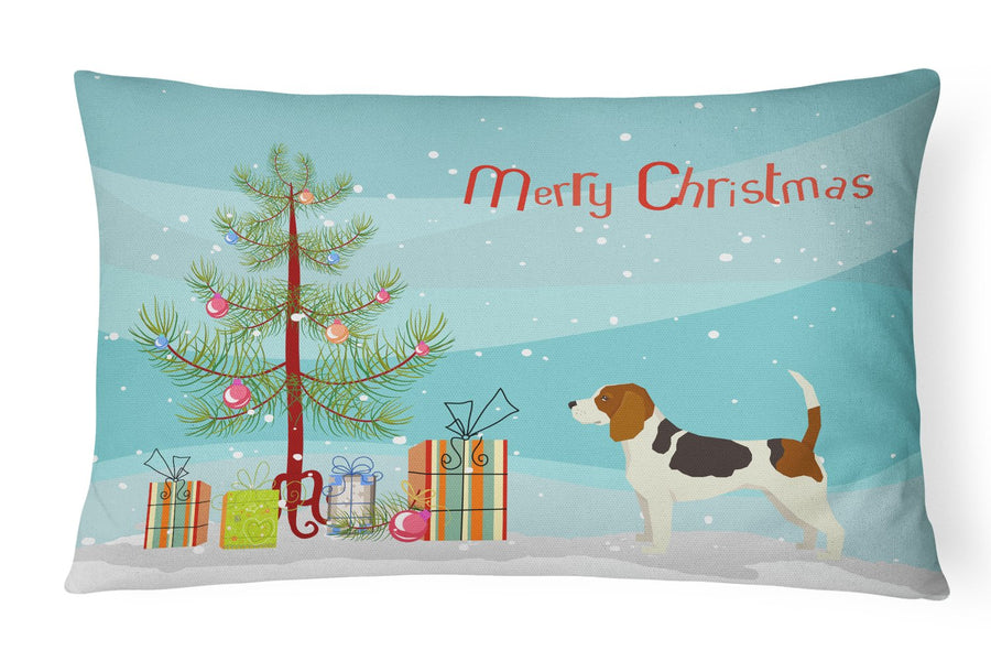 Beagle Christmas Tree Canvas Fabric Decorative Pillow Image 1