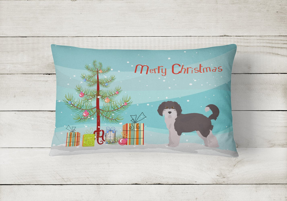 Aussiedoodle Style 1 Christmas Tree Canvas Fabric Decorative Pillow Image 2