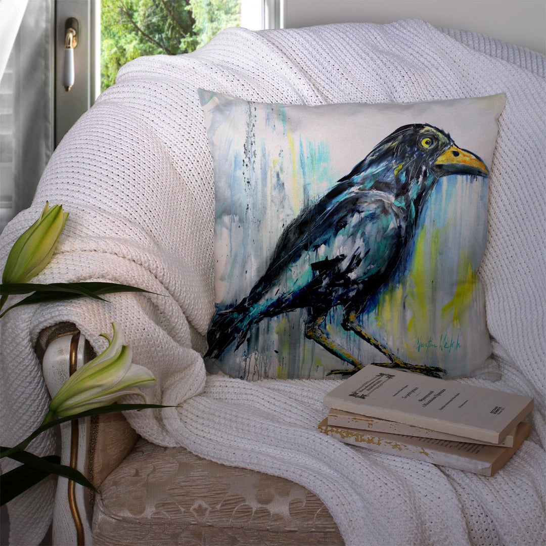 Burnt Corn Raven Fabric Decorative Pillow Image 3