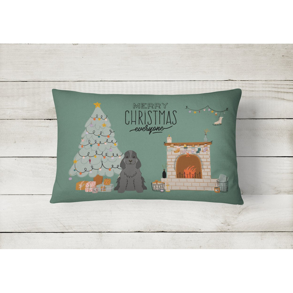 Black Cocker Spaniel Christmas Everyone Canvas Fabric Decorative Pillow Image 2