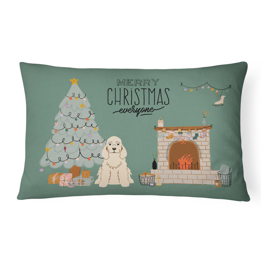 Buff Cocker Spaniel Christmas Everyone Canvas Fabric Decorative Pillow Image 1