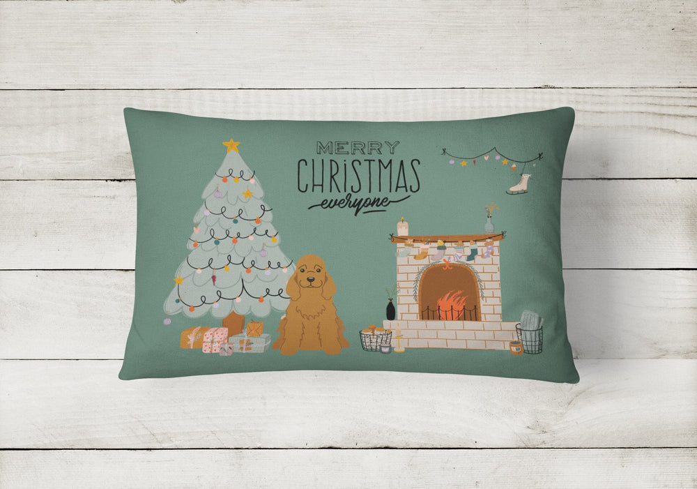 Red Cocker Spaniel Christmas Everyone Canvas Fabric Decorative Pillow Image 2