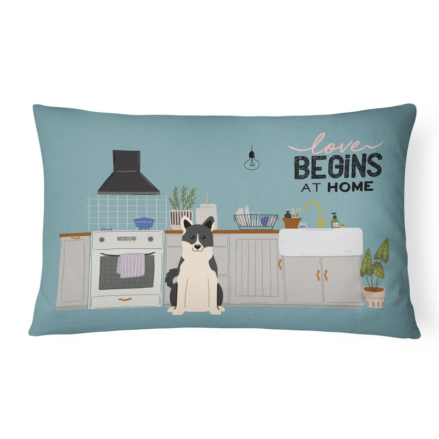 Russo-European Laika Spitz Kitchen Scene Canvas Fabric Decorative Pillow Image 1