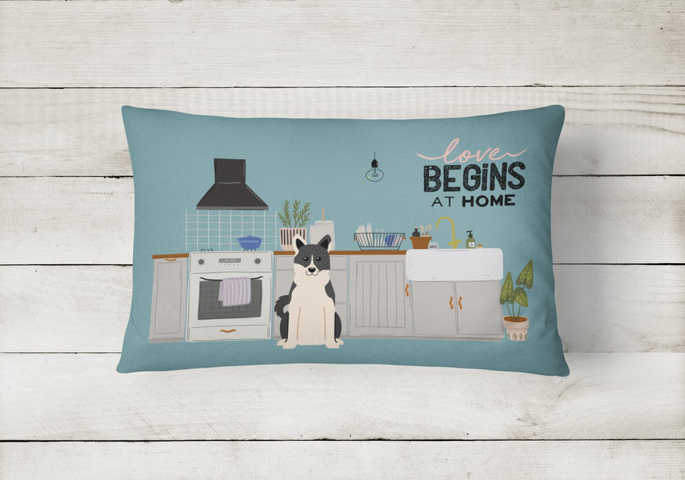 Russo-European Laika Spitz Kitchen Scene Canvas Fabric Decorative Pillow Image 2