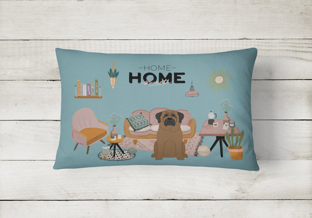 Bullmastiff Sweet Home Canvas Fabric Decorative Pillow Image 2