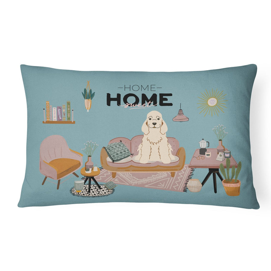 Buff Cocker Spaniel Sweet Home Canvas Fabric Decorative Pillow Image 1