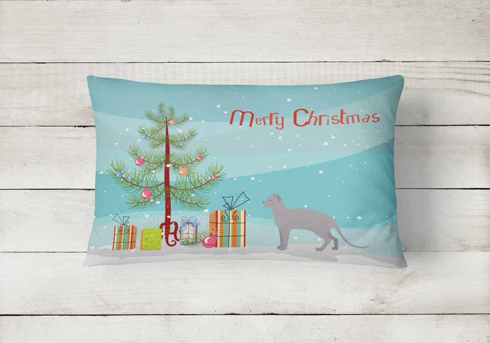 Ukrainian Levkoy Style 2 Cat Merry Christmas Canvas Fabric Decorative Pillow Image 2